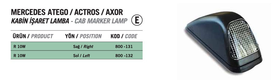 TEPE LAMBASI AXOR SAG 002 820 5156 CERKEZ